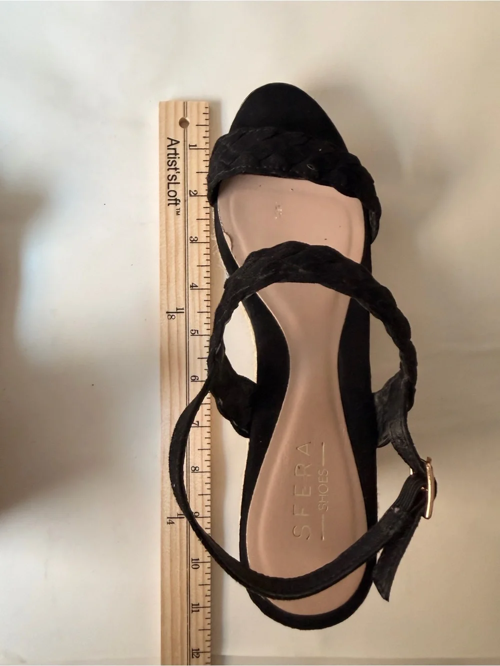 SFERA Black Braided Espadrille Wedge Sandals | Platform Summer Shoes